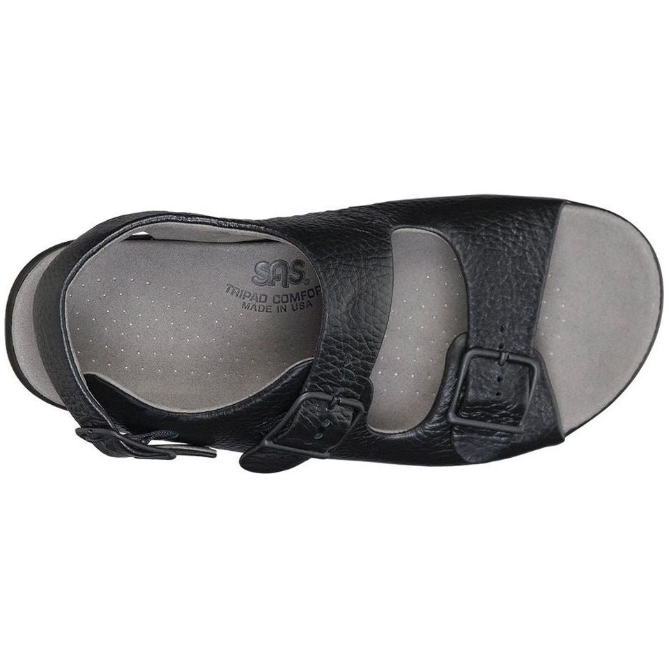 Women's Relaxed Heel Strap Sandal in Black