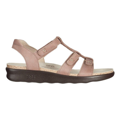 Women's Sorrento T-Strap Sandal in Praline Wide