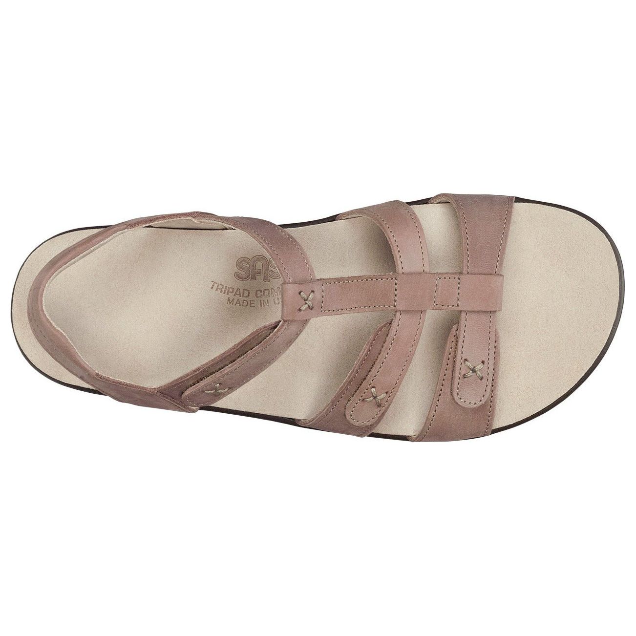 Women's Sorrento T-Strap Sandal in Praline Wide