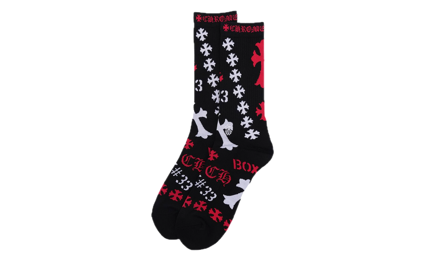 Stencil Socks "Black" CHRM1134