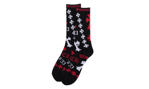 Stencil Socks "Black" CHRM1134