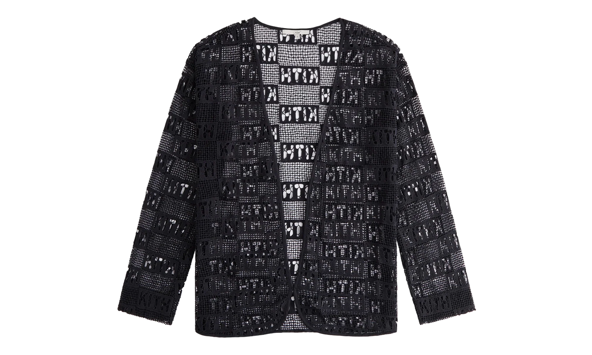 Ethan Logo Lace Cardigan WMNS "Black" KITH115