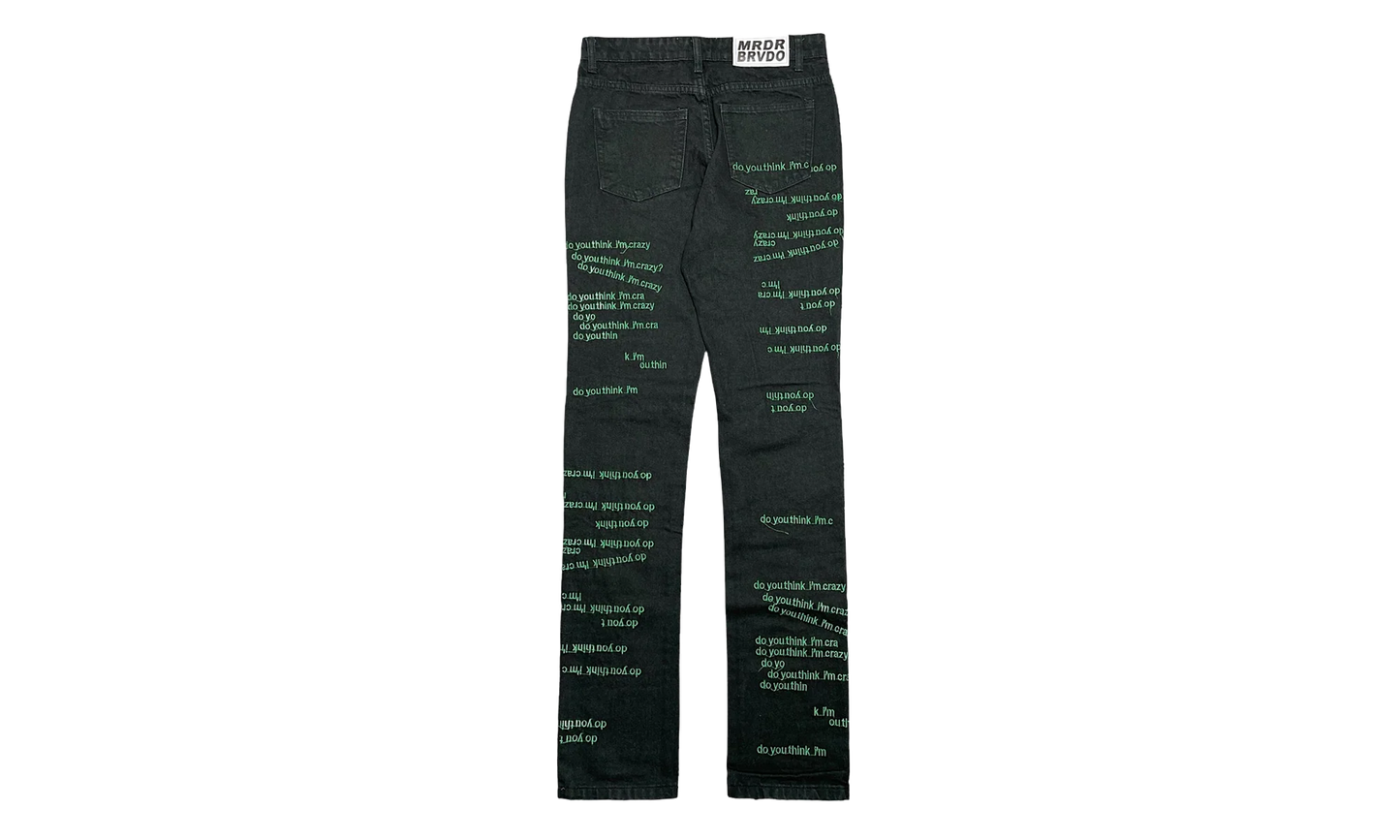 Scripture Jeans "Black/Green" WDWBMBSJBG