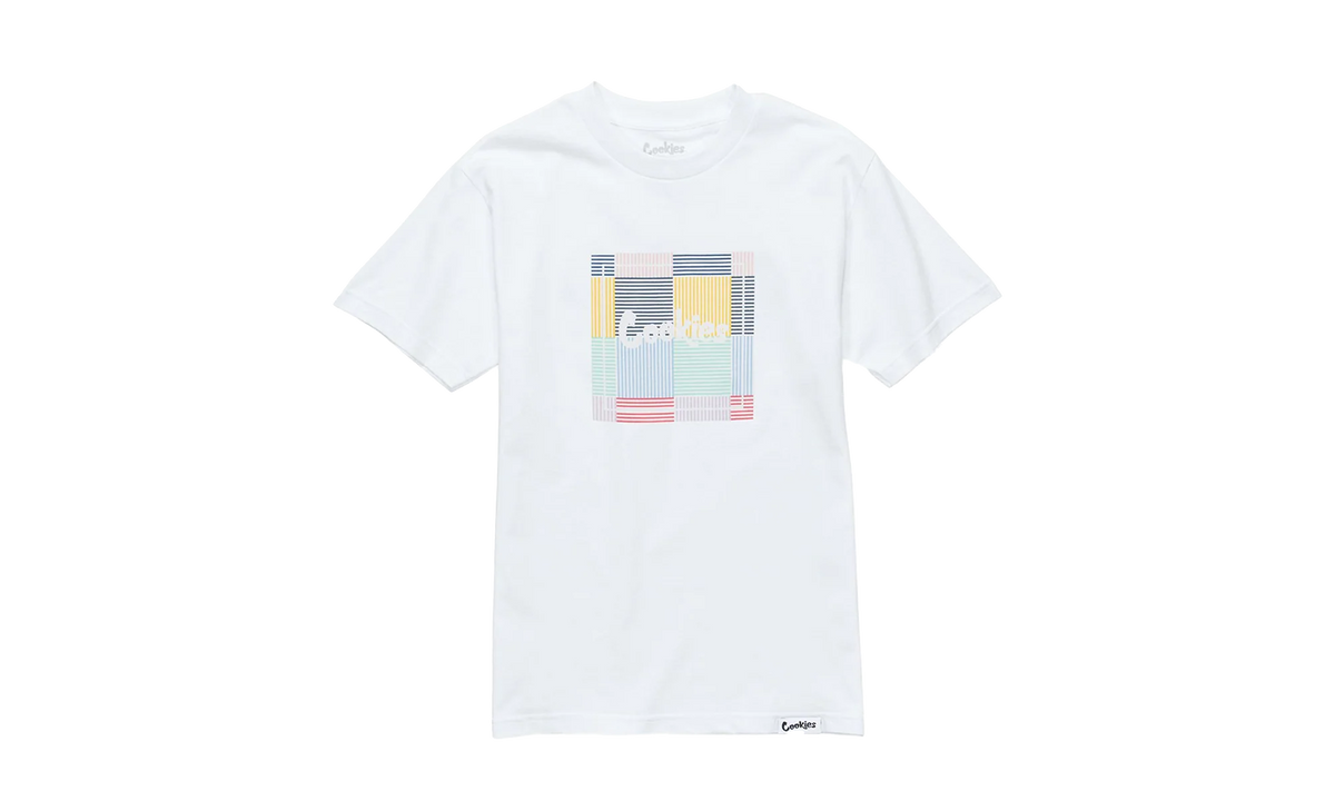 South Hampton Seersucker Patchwork Logo Tee Shirt "White" 1542T3860 WHT