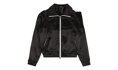 Full Zip Satin Track Jacket "Black" MJT001 001