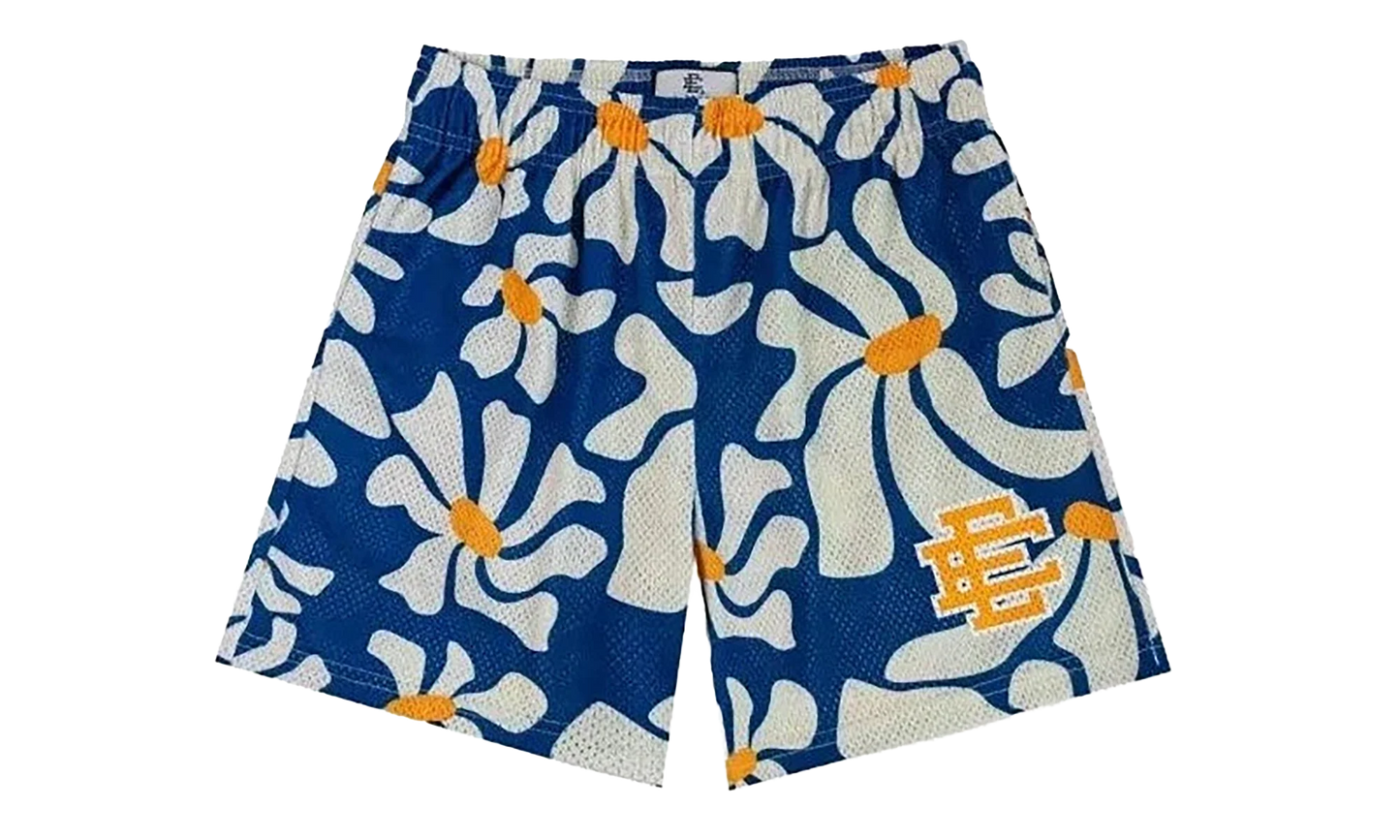 EE BASIC SHORT "SS24 - Blue Daisies/Yellow" EE782