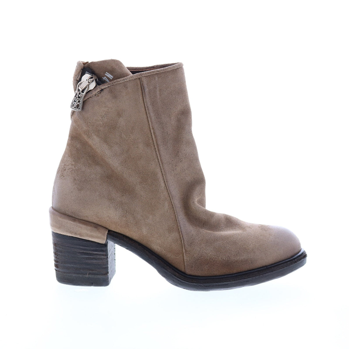 Jase A24208-301 Womens Brown Leather Zipper Casual Dress Boots