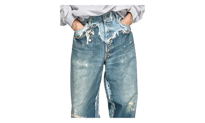 Trashed Trompe L'Oeil Jeans "Mid Blue" CK0140AUZ