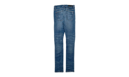 MX1 White Leather Patchwork Jeans "Classic Indigo (2017)" AMLPWJCI2017