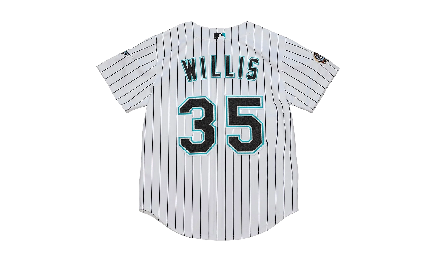MLB Dontrelle Willis Home World Series Jersey "2003 Florida Marlins – White / Black" AJY15338 FMA03DWSWHBK
