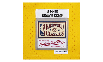 NBA Shawn Kemp Reload Swingman Jersey "1994 Seattle Supersonics - Yellow" SMJYCP19285 SSUYELL94SKE