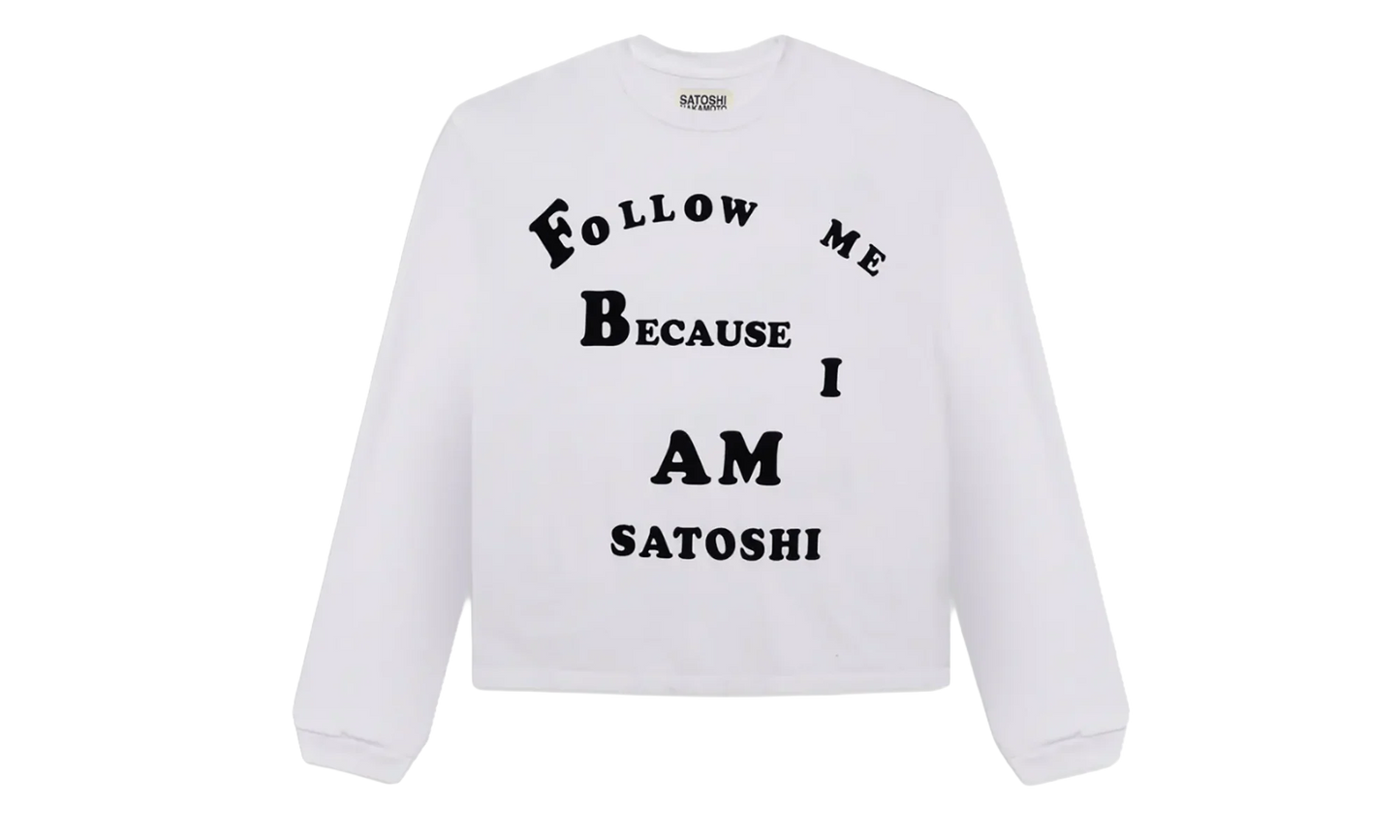 Follow Me Long Sleeve Tee Shirt "White" FW24LS001 WHT