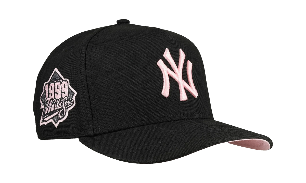 9FIFTY New York Yankees 1999 World Series A Frame Snapback Hat "Black / Pink - Visor" NE259
