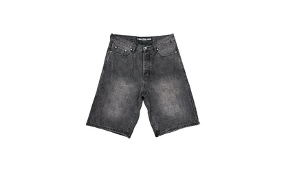 Embossed Jean Shorts "Black" 10049739