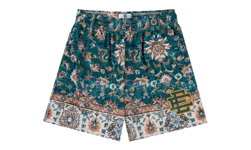 EE Basic Shorts "Rug Print - Green / White" EE186