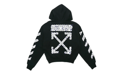 Back Arrow Printing Loose Hoodie "Black" OMBB037S20E300031088