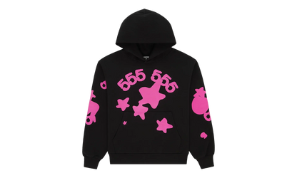 BELUGA ANGEL NUMBER HOODIE "Black/Pink" SP5der404