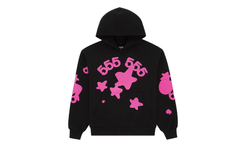 BELUGA ANGEL NUMBER HOODIE "Black/Pink" SP5der404