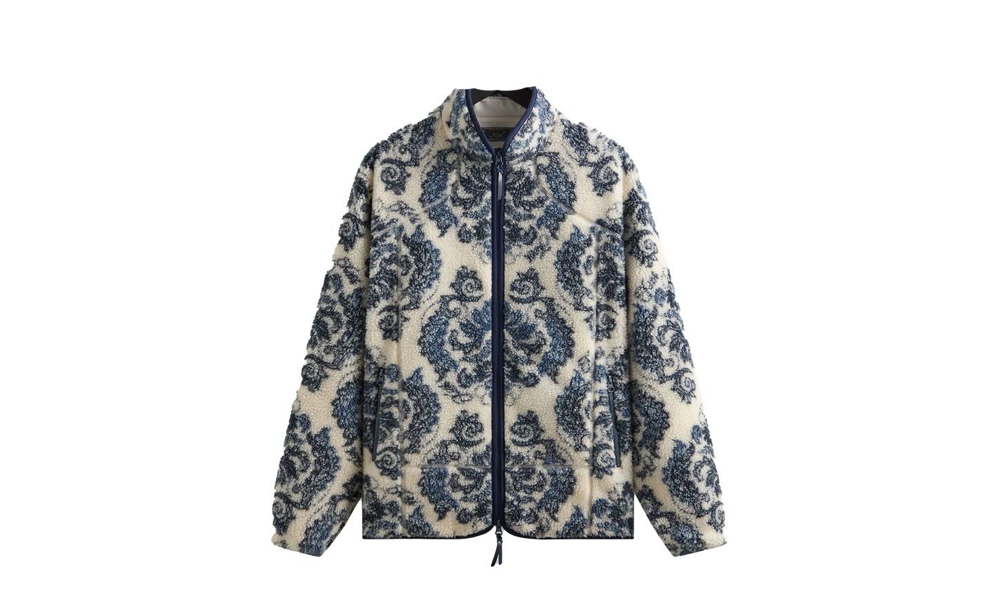 Damask Floral Sherpa Harper Jacket "Sandrift" khm010821 104