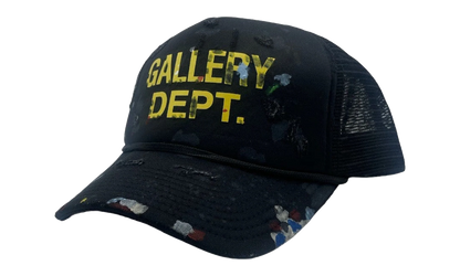 Distressed Paint Splatter Trucker Hat "Black" GD133