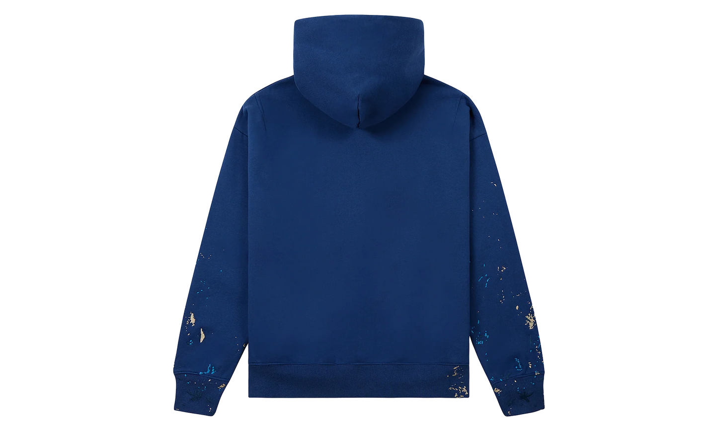 Sequin Splatter Paint Hoodie "Blue" P401 MFNZ425