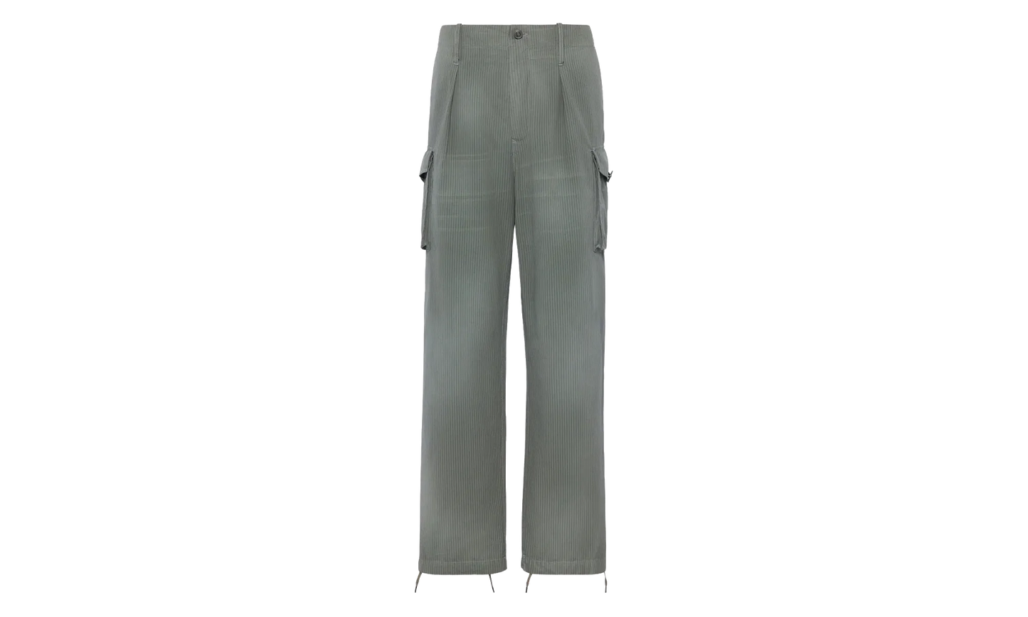 Cotton Blend Cargo Pants "Sage" S50KA0708M356851809