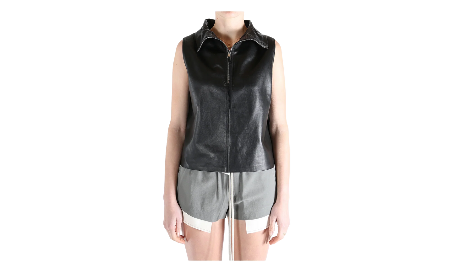 Short Sleeve Tabard in Pelle Top WMNS "Black" RP01F6116 LBY 09