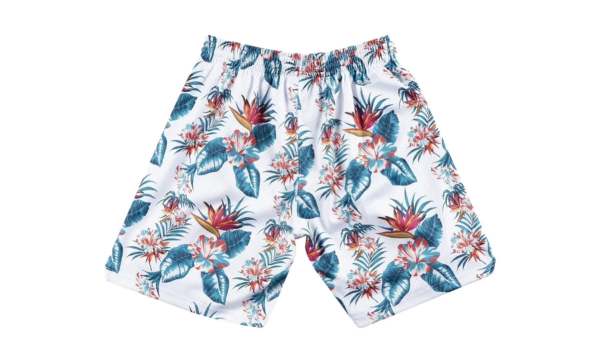 NBA Floral Mesh Shorts "Chicago Bulls - White" SHORMG18023 CBUPTWH1