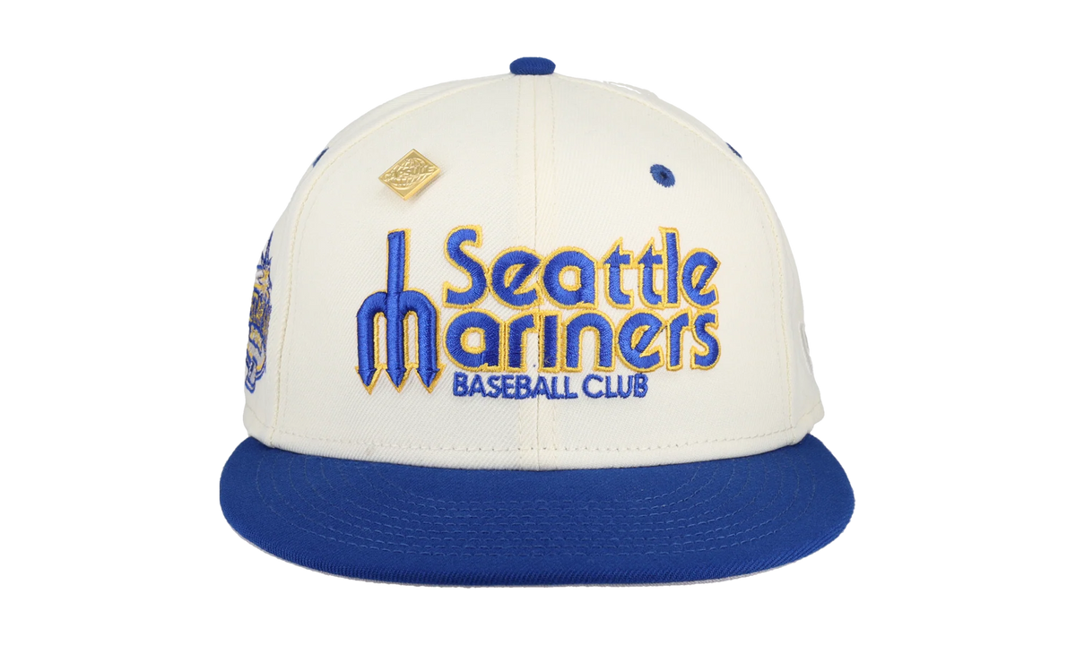 59FIFTY Seattle Mariners 2023 Chrome Collection 2001 All Star Game Fitted Hat "White / Royal Blue" 123451292137