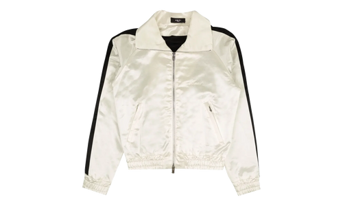 Full Zip Satin Track Jacket "White" MJT001 111 WHIT
