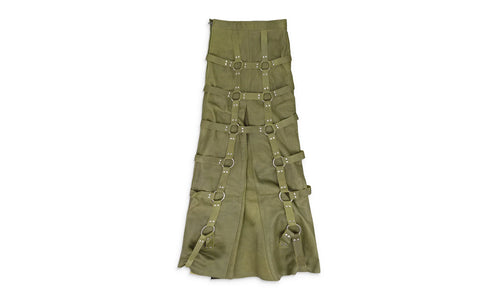 GRID BONDAGE MAXI SKIRT "Green" WDWWBTM 0010