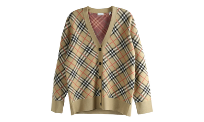 Check Pattern Cardigan WMNS "Sand Beige" 8118365