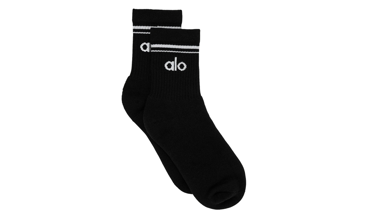 Half-Crew Throwback Sock "Black / White" ALO02