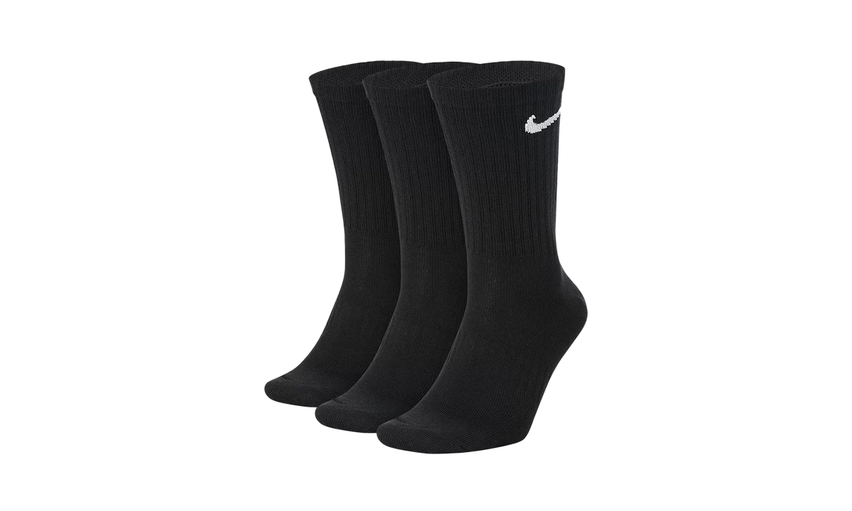 Everyday Lightweight Training Crew Socks (3 Pairs) "Black / White" SX7676 010