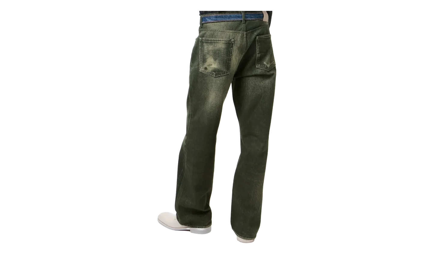 Digital Aurora Print Third Cut Jeans "Black" M2265TD