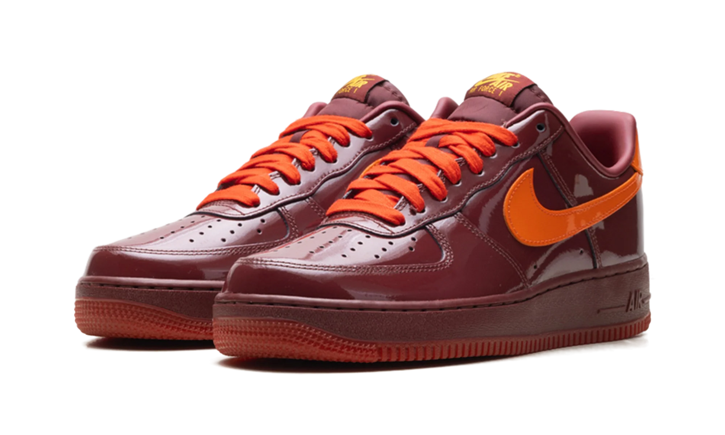 Air Force 1 Low "Patent Leather Dark Team Red Safety Orange" IO4489 601