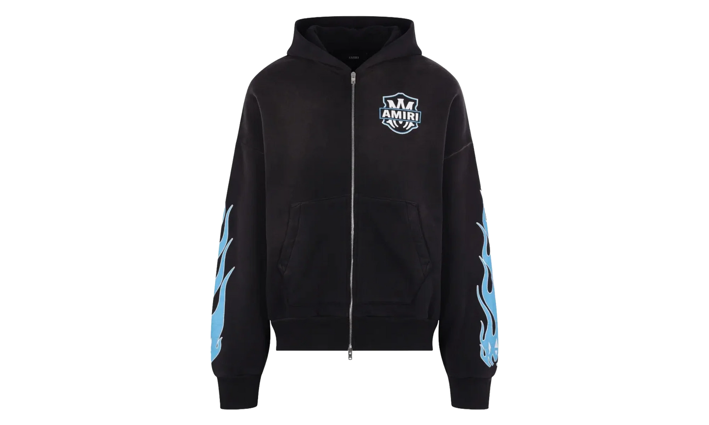 MA Flames Zip Hoodie "Black" AMTOJR1113 001