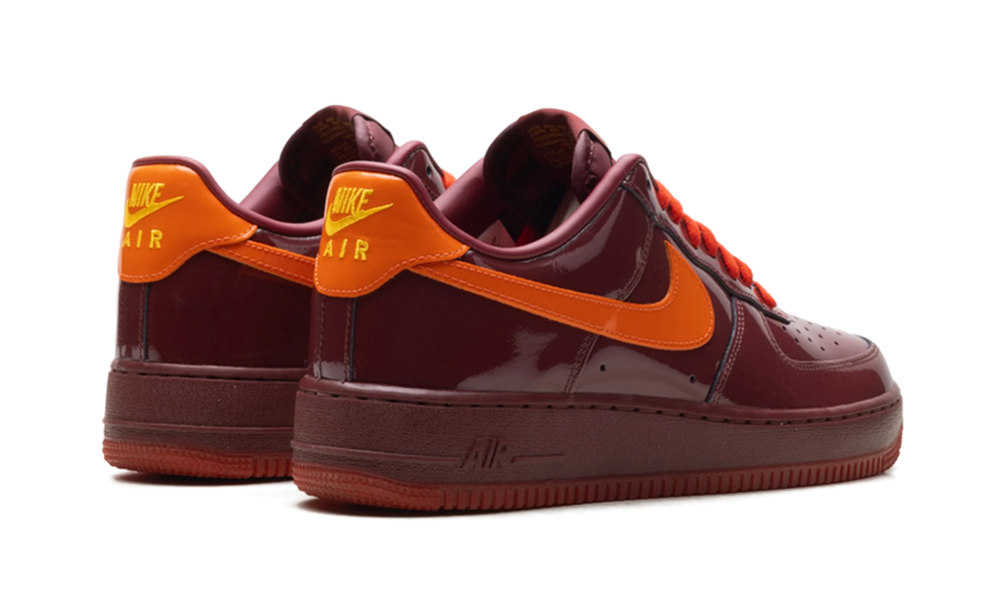 Air Force 1 Low "Patent Leather Dark Team Red Safety Orange" IO4489 601
