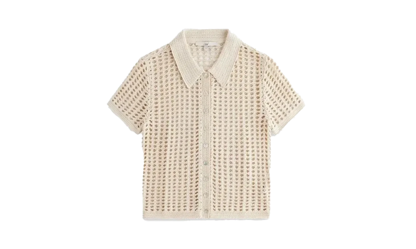Rhea Knit Polo Top WMNS "Beige" khw030532 105