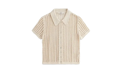 Rhea Knit Polo Top WMNS "Beige" khw030532 105
