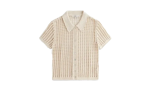 Rhea Knit Polo Top WMNS "Beige" khw030532 105