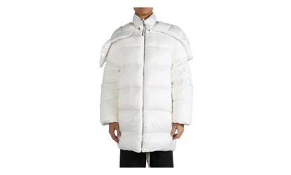 Rick Owens Woven Hooded Cyclopic Coat "Milk" MON39