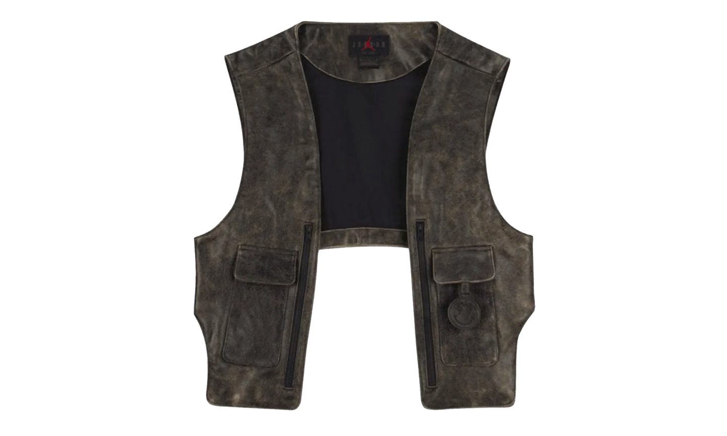 Jordan x J Balvin Leather Vest "Brown / Black" FJ6133 010