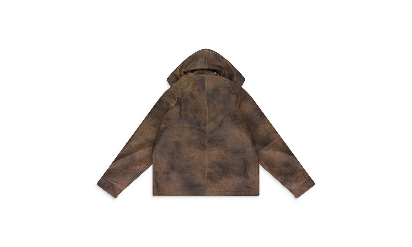 CLASSIC LEATHER JACKET "Green / Brown" WDWMOTW 0031