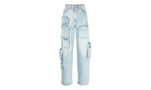 Bleach Multi-Pocket Cargo Jeans WMNS "Light Blue" OWYB012F22DEN0014000