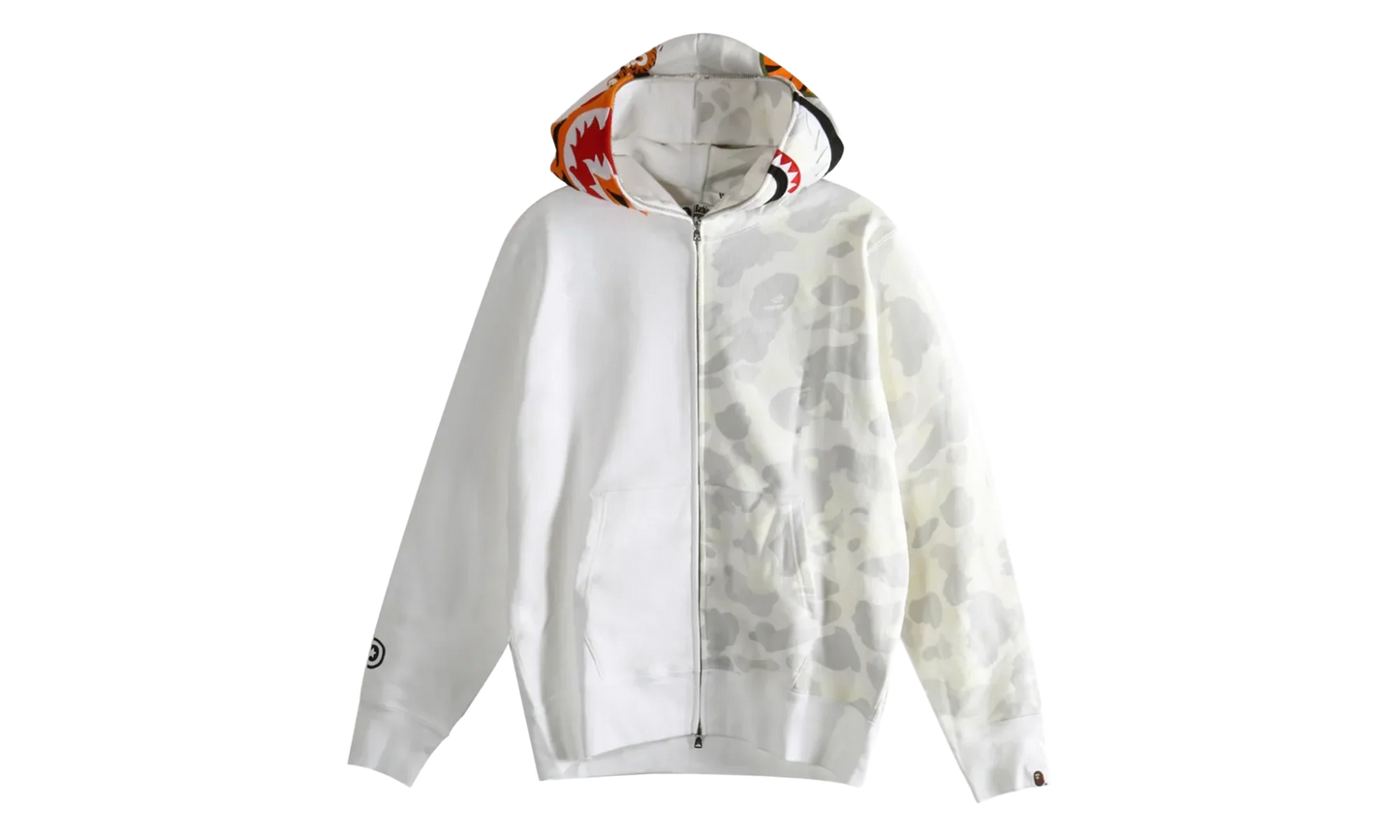 City Camo Tiger Shark Full Zip Hoodie "White" 1L80115009 WHT
