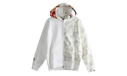 City Camo Tiger Shark Full Zip Hoodie "White" 1L80115009 WHT