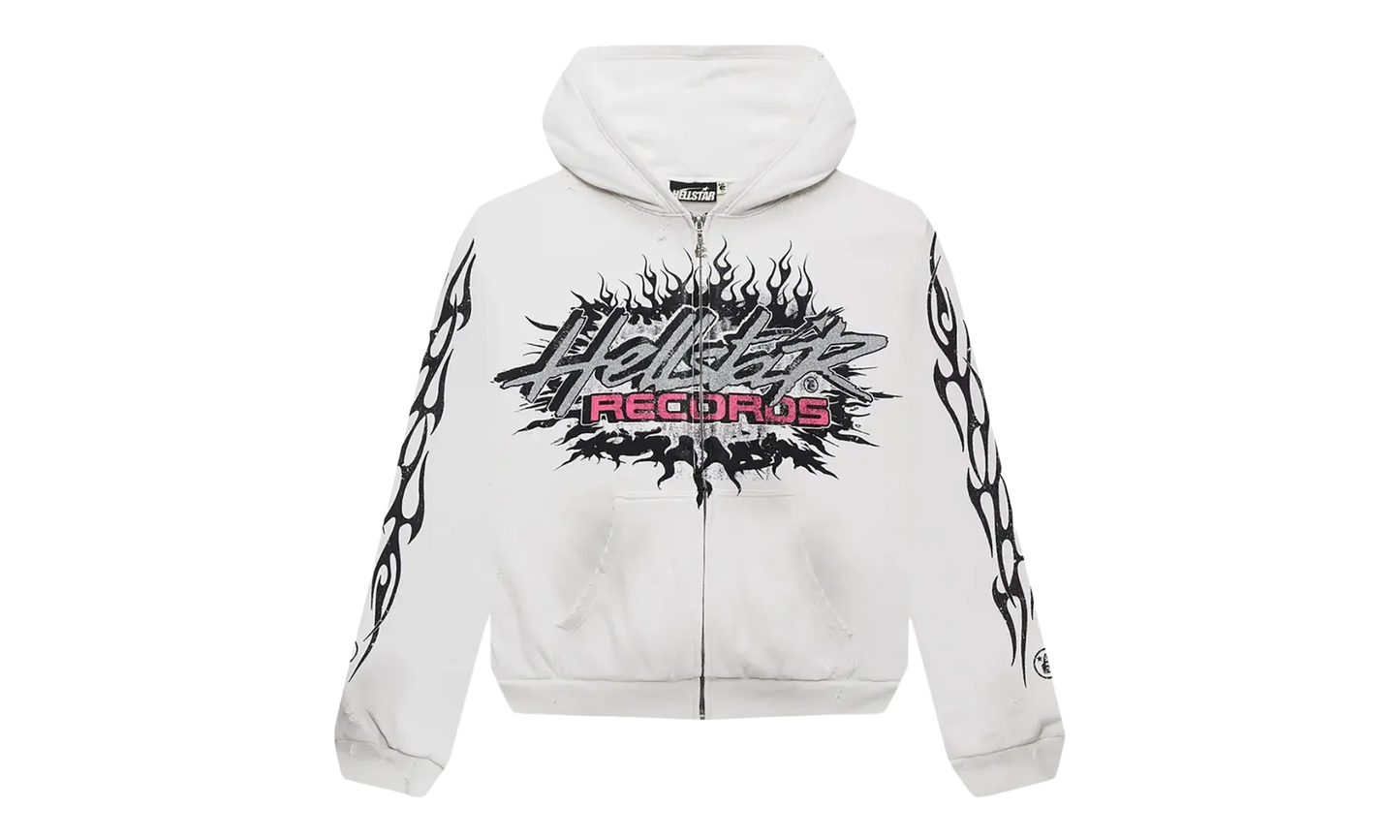 Records Glitter Zip-Up "White" HSR203