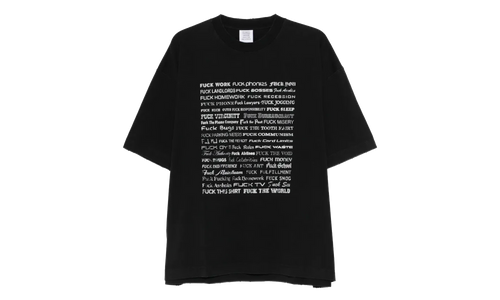 Fuck Everything T-Shirt "Washed Out Black" ME76TR212BX WASH