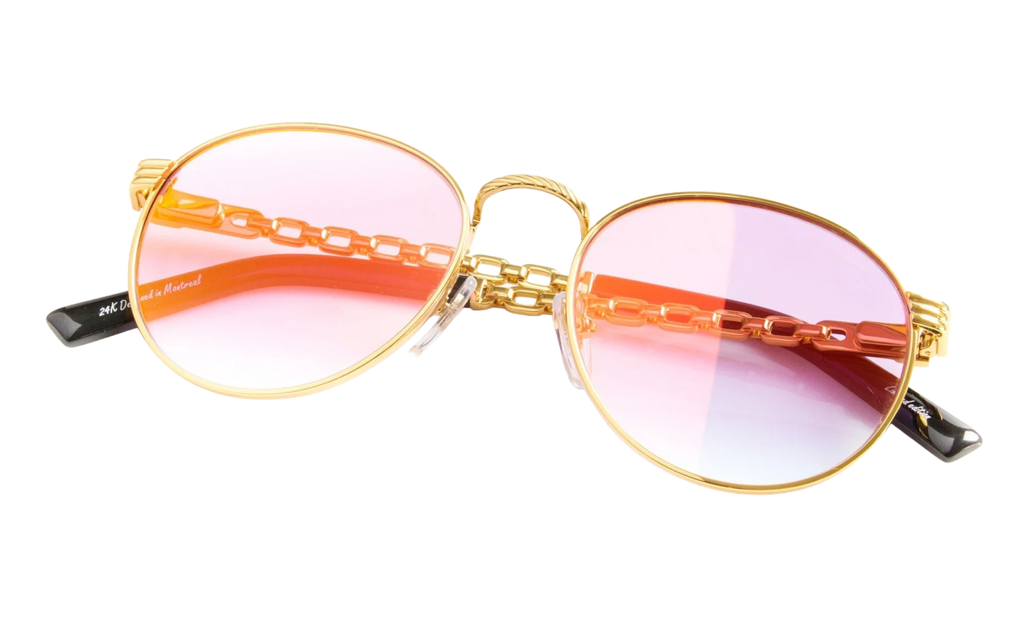 Miami Vice Equestrian Edition 24KT "Yellow Gold / Bright Pink Gradient Multi Flash" EQMV2 0002 20C1